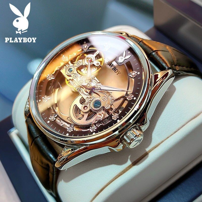 Playboy Watch Men's Mechanical Watch Hollow Men's Watch