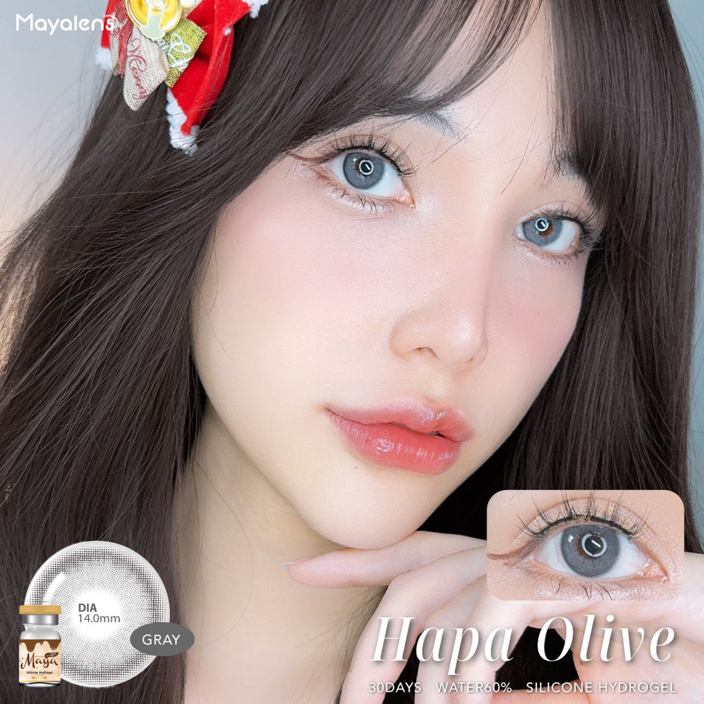 🔥คอนแทคเลนส์ Silicone Hydrogel ค่าอมน้ำ 60%❤️Size : S❤️รุ่น Hapa olive (Mayalens Premium)