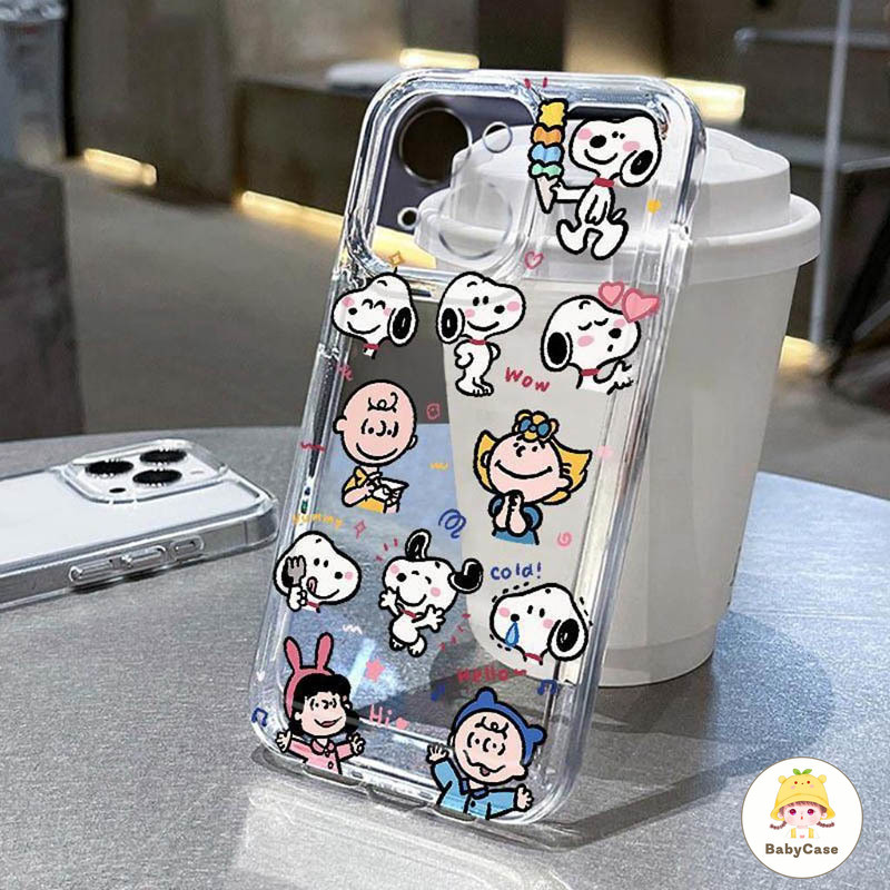 แมวสนูปปี้ตลกน่ารักนุ่ม เคส iPhone 15 11 13 12 14 Pro Max 7Plus 8Plus XR 8 7 15 14 Plus XS X Max SE 2020