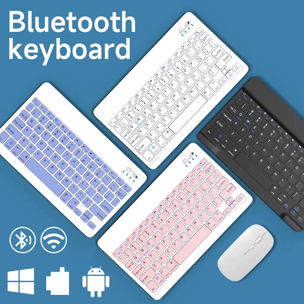 แป้นพิมพ์บลูทูธสําหรับ Android Windows สําหรับ Xiaomi Pad 7 6 5 6S Pro Redmi Pad SE 11 Pad Pro 12.1 2024 คีย์บอร์ดไร้สายเมาส์