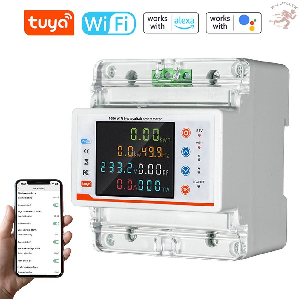 无 Power Meter Wifi Circuit Power Meter ฟังก์ชั่นสวิทช์ใช้งานร่วมกับและ Assistant Voice Power tuya Po