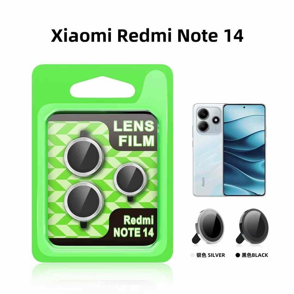 ฟิล์มเลนส์กล้องแบบใหม่ แบบมีบล๊อก ติดง่าย แค่วาง สำหรับ SAMSUNG A05 A25 A06 A14XIAOMI14T REDMI12 REDMI 13C RENO12PRO V29