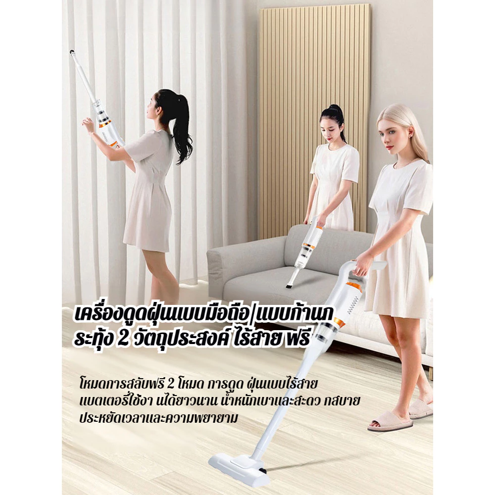 แปรงถูพื้น 2-in-1 เช็ดและดูดฝุ่นไร้สาย thumbnail 9