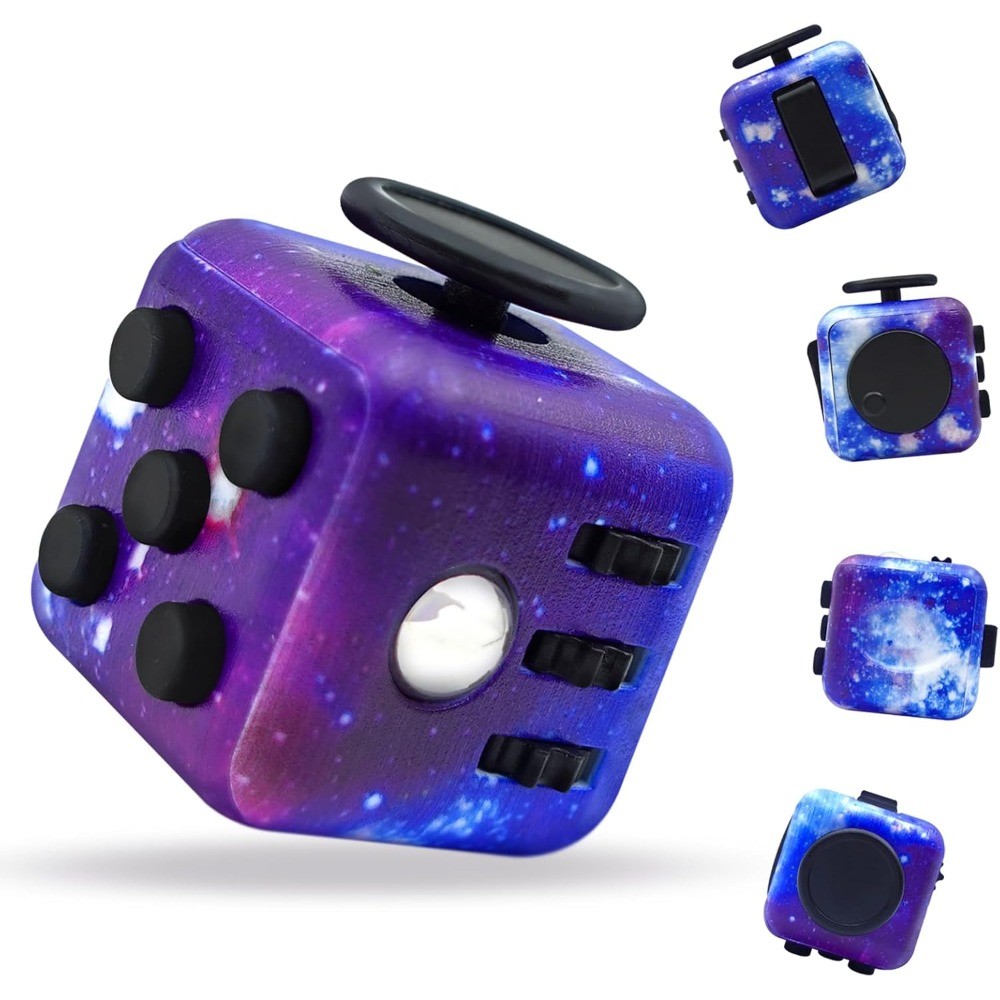 Bytor Fidget Toy Cube, Cube Fidget ความวิตกกังวลบรรเทาของเล่นสําหรับผู้ใหญ่และเด็ก, 6 ด้าน Fidget ขอ