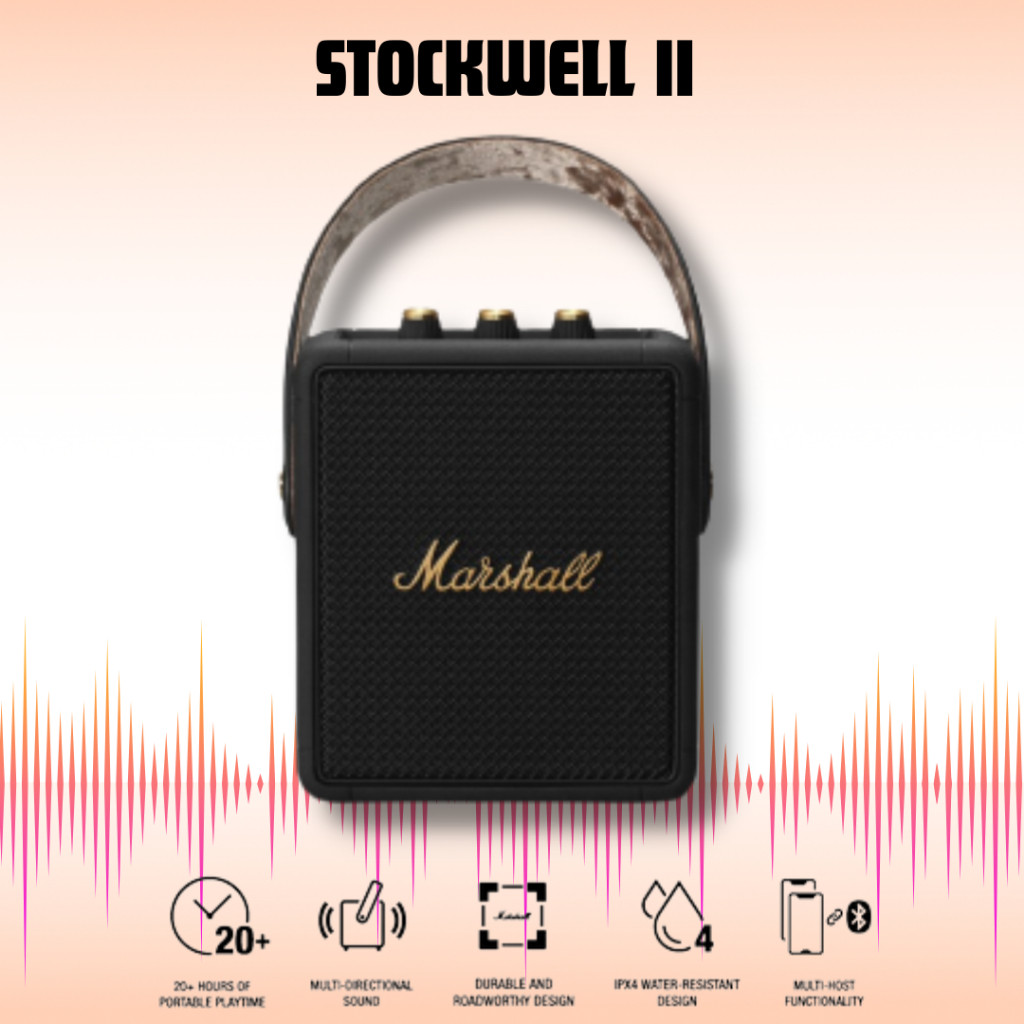 พร้อมส่ง STOCKWELL II BLACK & BRASS - ลำโพงบลูทูธ, ลำโพงบลูทูธพกพา [รับประกัน 1 ปี]