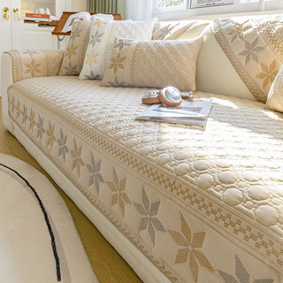 1/2/3/4/ ที่นั่งโซฟาปกป้องกันที่เท้าแขนพนักพิงผ้าลูกฟูกรวมกั…