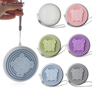 แก้วน้ำพับได้ ซิลิโคนแบบพกพาพับถ้วยน้ําพร้อมฝาปิดและ  ทนความ…