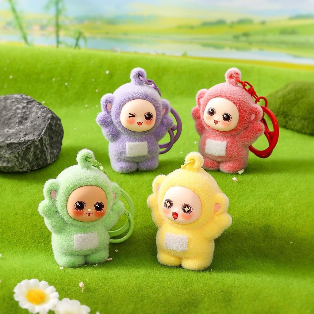 Teletubbies Series พวงกุญแจการ์ตูนจี้ขนาดเล็กตุ๊กตาเล่นอินเทรนด์จี้กระเป๋าคู่