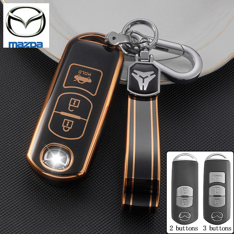 ฝาครอบกุญแจรีโมทรถยนต์อัจฉริยะ Mazda เหมาะสําหรับ skyactive/mazda 2/mazda 3/cx-5/cx-3 เกราะป้องกันกุญแจรถ