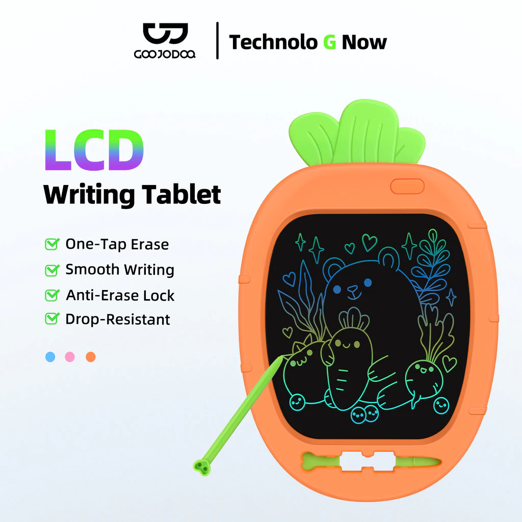 GOOJODOQ กระดานเขียนด้วยลายมือ LCD ขนาด 10.5 นิ้วเป็นมิตรกับสิ่งแวดล้อมไม่เป็นอันตรายและแอพพลิเคชั่นกว้างแบบใช้ซ้ําได้สําหรับเด็ก