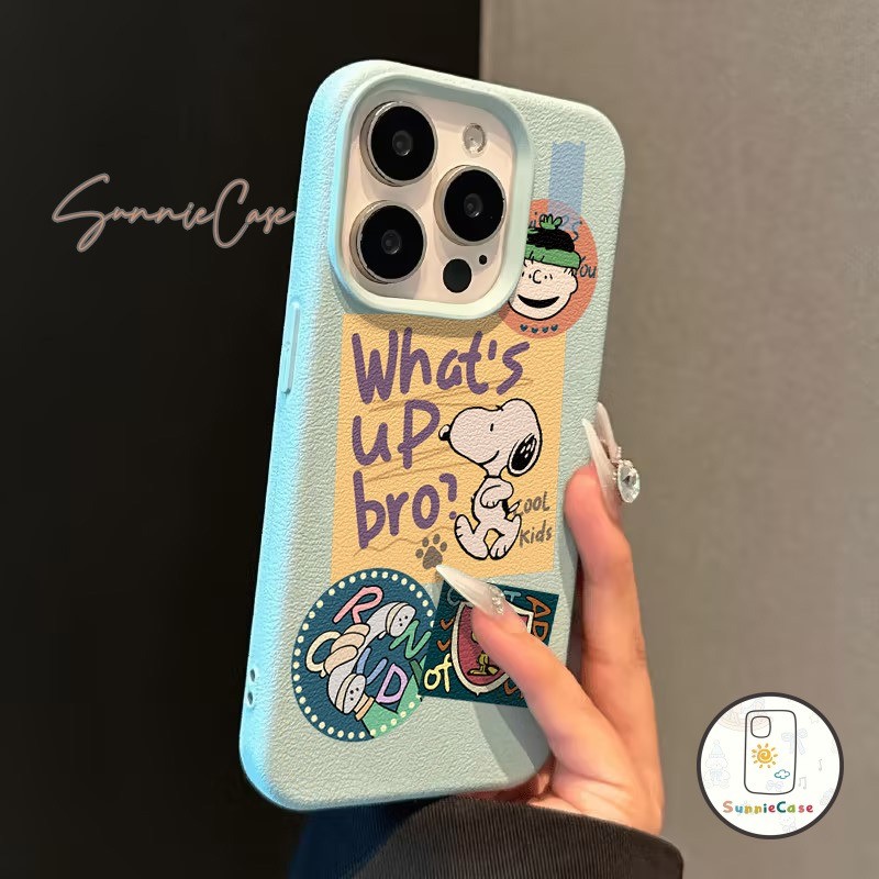 Snoopy เคสไอโฟน12 สำหรับ IPhone 11 16 12 13 15 14 Pro Max XR X XS 7Plus 8Plus Max 7 8 15 Plus SE เชลล์นุ่มพื้นผิวหนัง