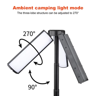 🚚สต็อกพร้อมในกรุงเทพ🚚 ไฟฉายพกพาแบบยืดหดได้ 3000mAh พร้อมขาตั้งสำหรับการตั้งแคมป์ เดินป่า ตกปลา ไฟ LED Camping
