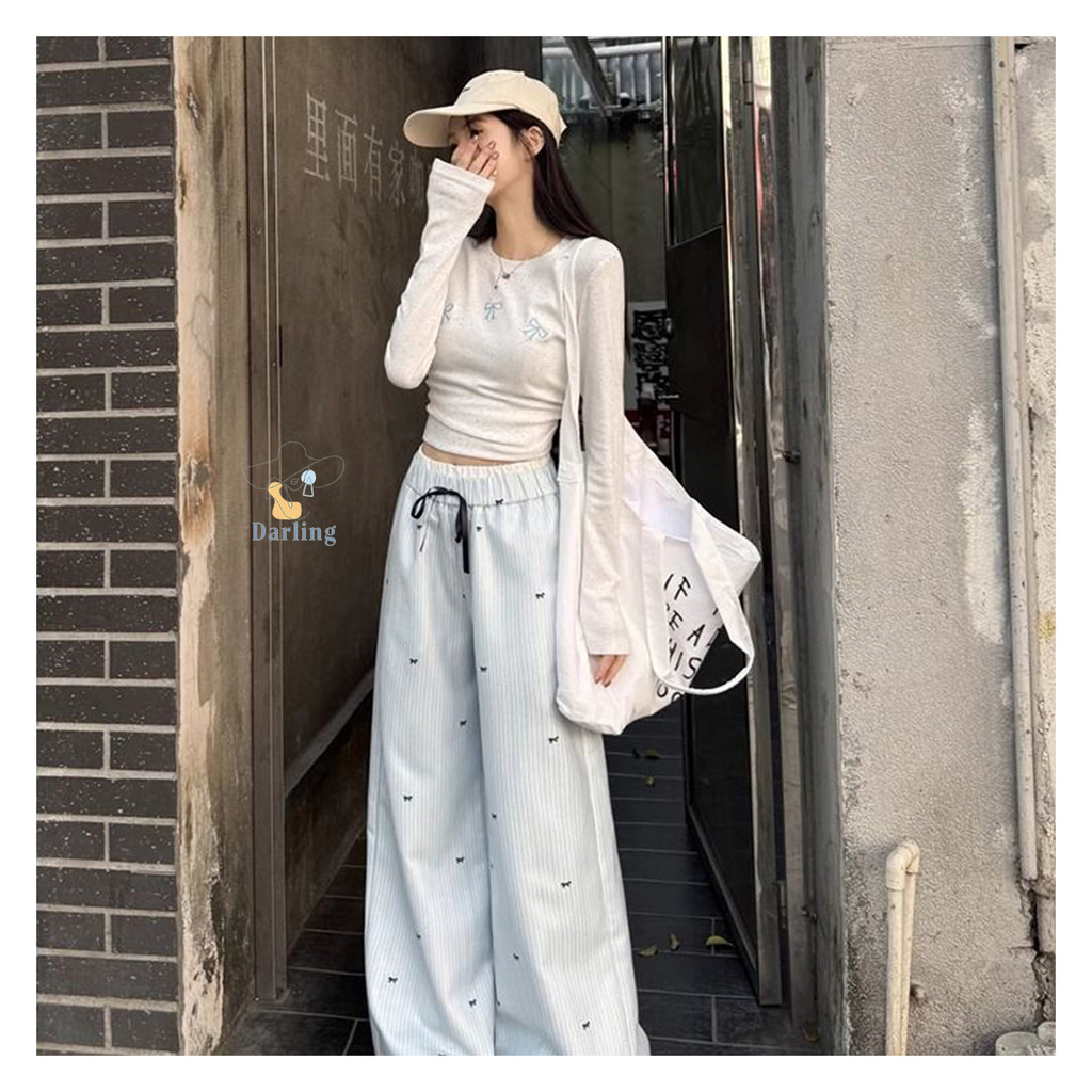 กางเกงขายาวผู้หญิง ขากว้าง ใส่สบายช่วงซัมเมอร์