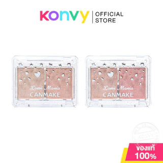 Canmake Lame Mania 2.7g แคนเมค กลิตเตอร์อายแชโดว์ 2 เฉดสีในตลับเดียว.