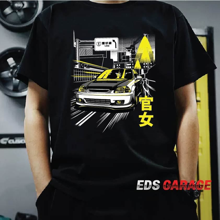 [เสื้อยืดกราฟิก Honda Spoon Mugen JS Racing Ek9 Type R Civic JDM] XS - 7XL