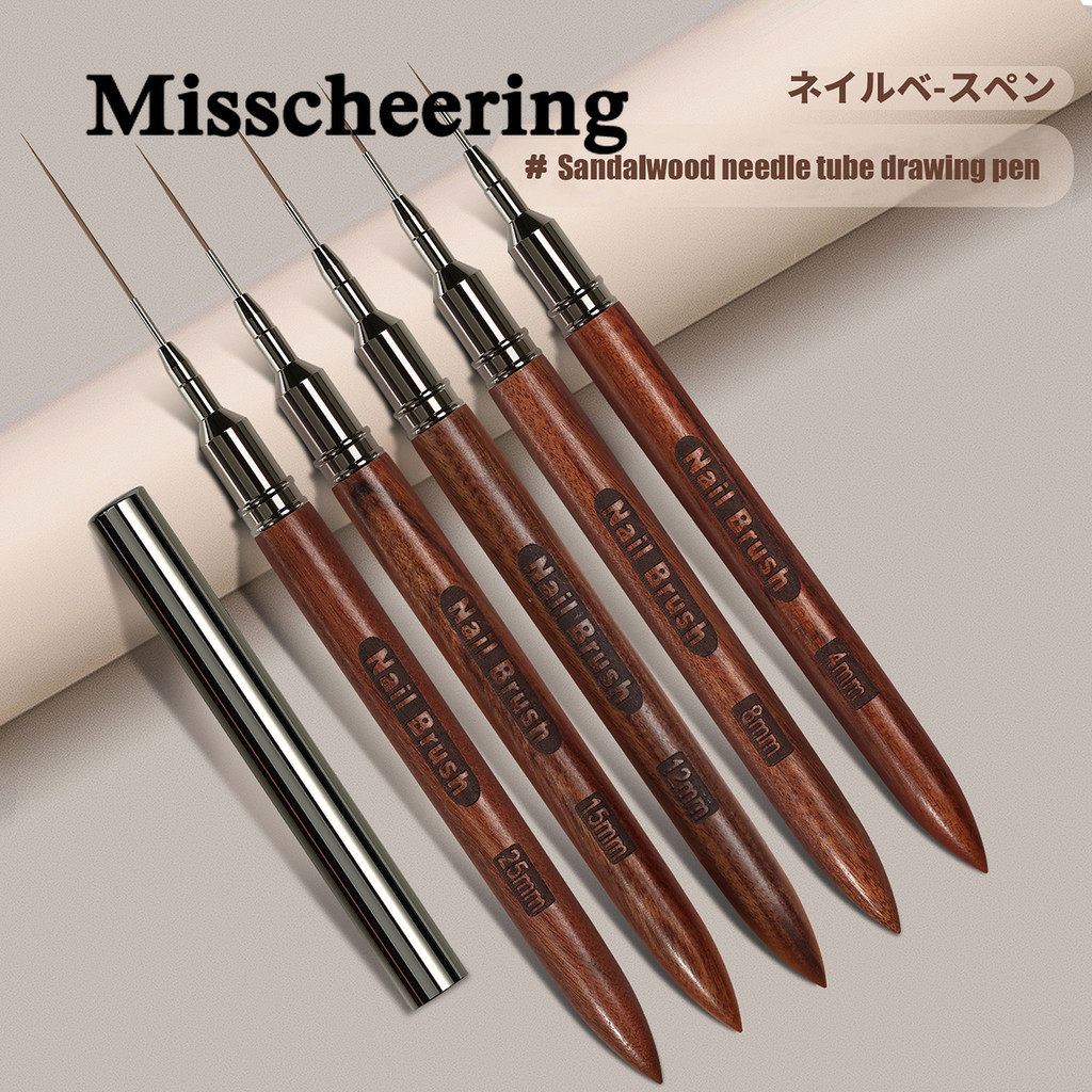 Misscheering แปรงปากกาวาดเส้นเล็บ ลายดอกไม้ 4 8 12 15 25 มม. สําหรับตกแต่งเล็บ TH