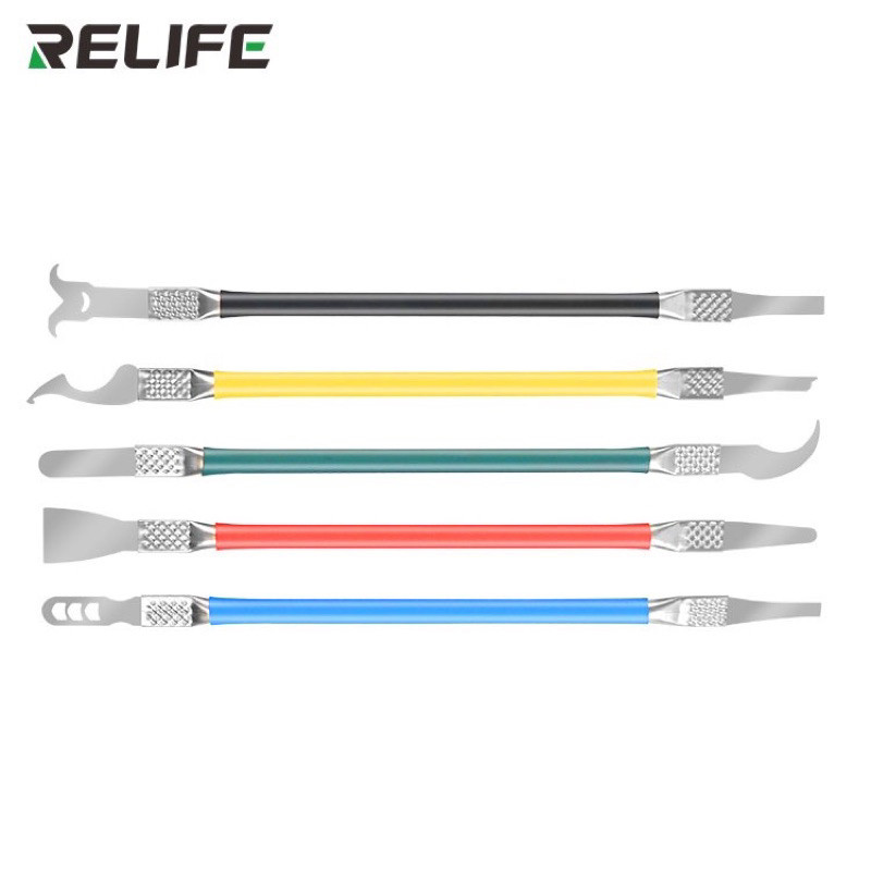 Relife RL-049B ชุดแกะจอ IC CPU ชุดแกะกาวประกอบด้วย ด้าม 5 แบบ พร้อมหัวคัตเตอร์ 10 แบบ