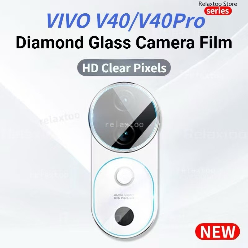 ฟิล์มกระจกนิรภัยเลนส์กล้อง เหมาะสําหรับ Vivo V50/V40 Pro เลนส์เต็ม, ฟิล์มกันรอย Vivo V40 V40Pro