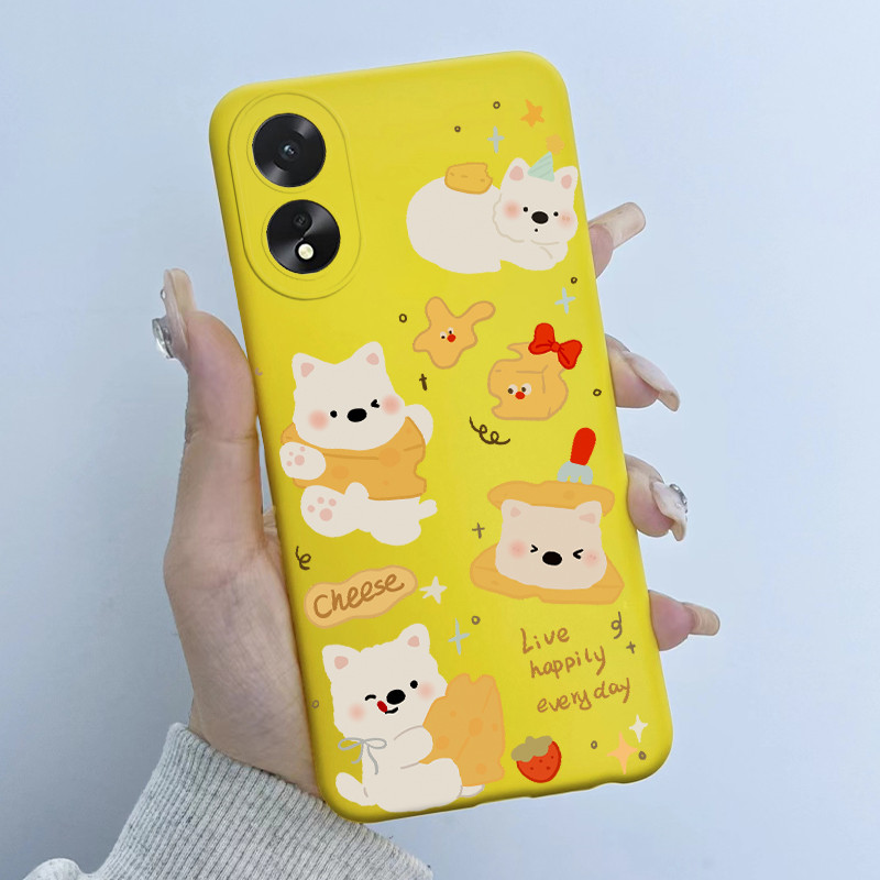 สําหรับ OPPO A38 4G CPH2579 กรณีน่ารักการ์ตูน Panda ดอกไม้รูปแบบ Candy สีซิลิโคนนุ่มโทรศัพท์ปกหลังสําหรับ OPPO A18 CPH2591 ปลอก ราคา ถูกที่สุด ดีลบีเคเค แกลเลอรีภาพที่ 2