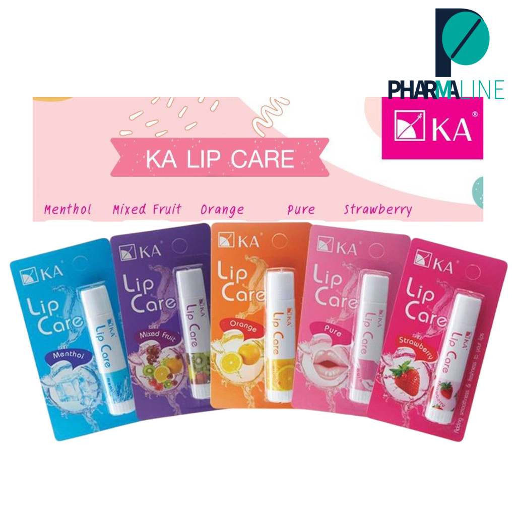 [1 แถม 1] KA Lip Care ช่วยบำรุงริมฝีปากด้วย Vitamin E และ Moisturizer 3.5 กรัม[Pline]