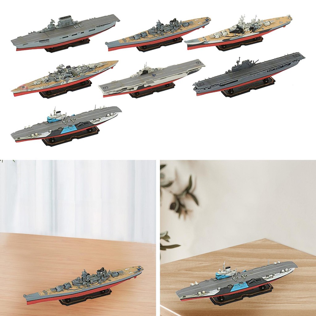 [kesoto11] 1/2000 Scale Warship Model Building Model Kits DIY Assembled Simulation Puzzle for Gifts