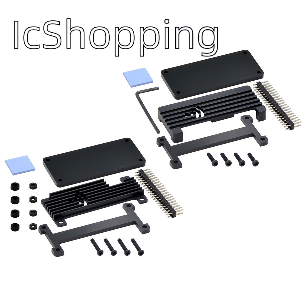 Raspberry Pi Zero 2 W อลูมิเนียม + Pin Header ไขควง Passive Cooling Enclouse สําหรับ Raspberry Pi Ze