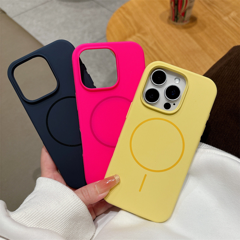 คุณภาพสูงใหม่ซิลิโคนเหลวแม่เหล็กชาร์จเคสโทรศัพท์สําหรับ ไอโฟน 11 12 13 14 15 16 มือโปร สูงสุด 16 15 14 บวก เคลือบ ต่อต้าน หยด ปลอกกันกระแทกฝาหลัง