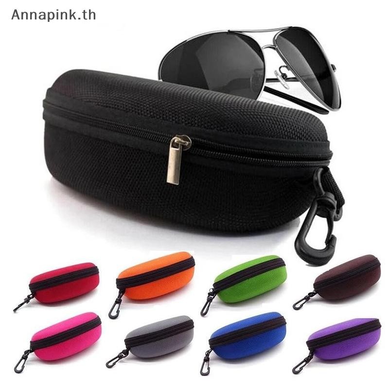 Annapink.th แฟชั่นแบบพกพา Oxford ผ้าซิปกล่องแว่นตาแว่นตากันแดดแว่นตาอ่านหนังสือพกพากระเป๋าแว่นตาบรรจุภัณฑ์ EN