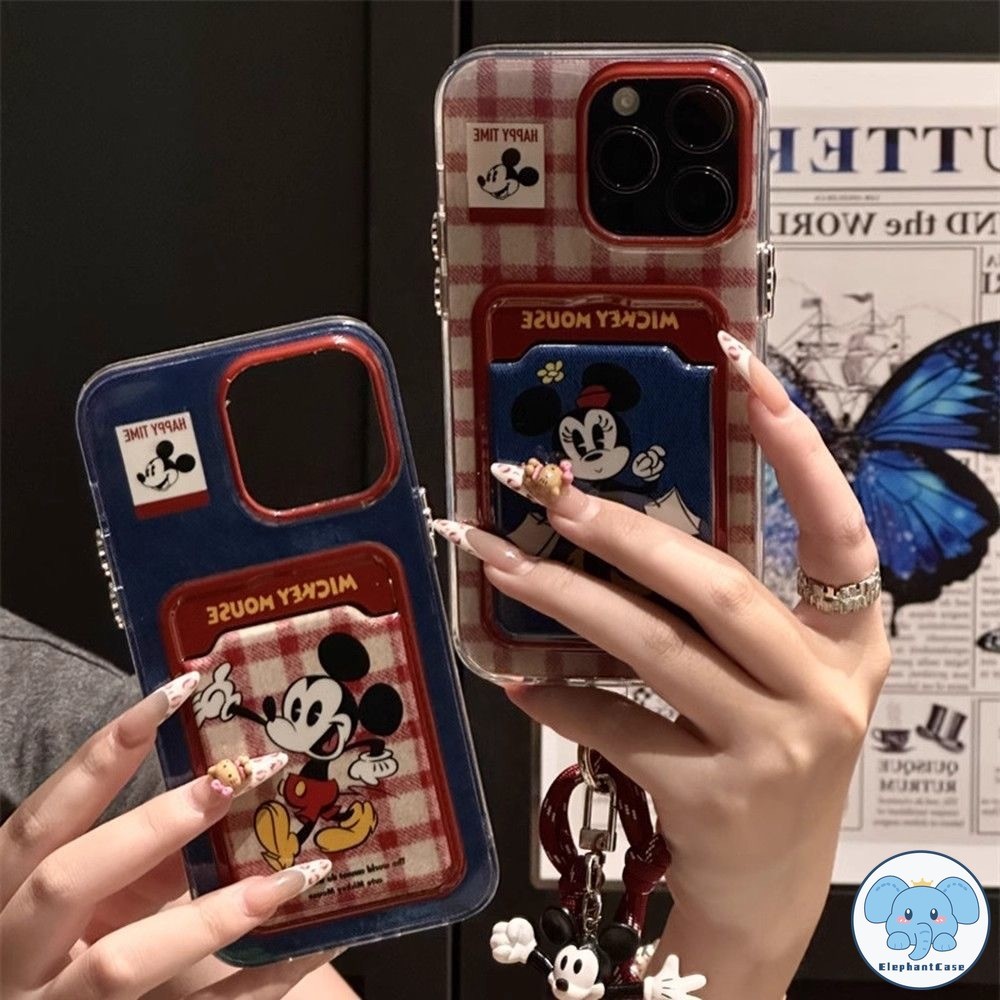 คู่รักการ์ตูนแฟชั่นมิกกี้เมาส์เข้ากันได้เคสไอโฟน 16 11 15 13 12 14 XR Pro Max X XS Max 7 16 8 14 15 Plus SE 2020 เคส