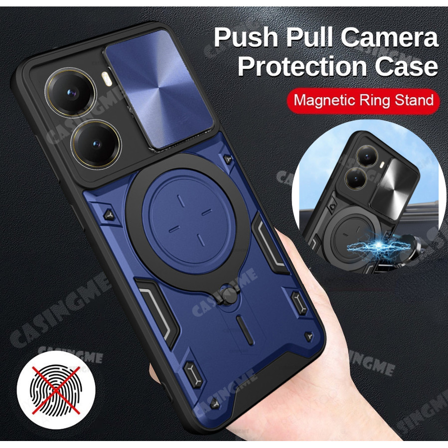 Poco X7 Pro 2025 เกราะกันกระแทกสําหรับ POCO X7 Pro 5G X7Pro PocoX7Pro PocoX7 7XPro X 7 Pro 4G 5G กรณีรถแหวนแม่เหล็กฝาหลัง Push ดึงกล้องปกป้องเคสโทรศัพท์