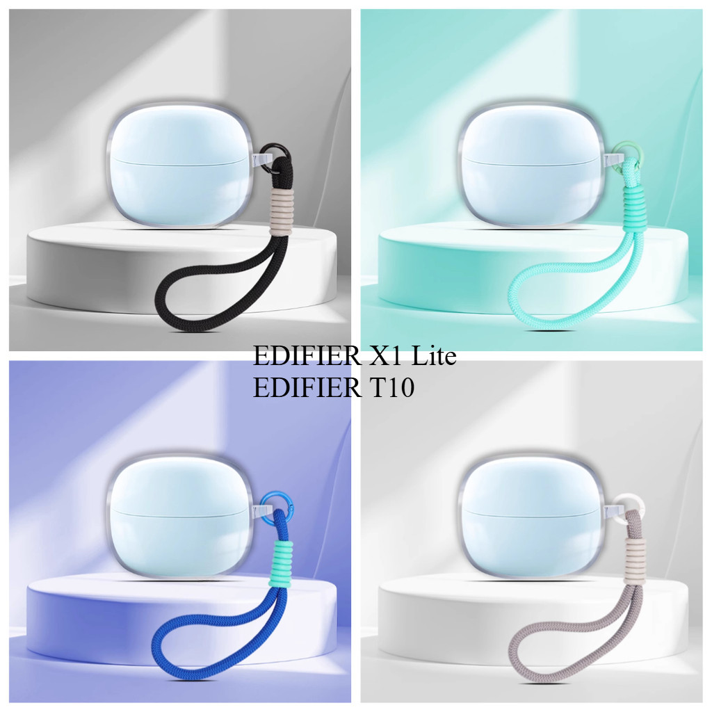 สําหรับ EDIFIER X1 Lite/T10 เคสหูฟัง Tpu Transpent หูฟังเคสป้องกันฝาครอบกันกระแทกชุดหูฟัง Protector พร้อมแหวน