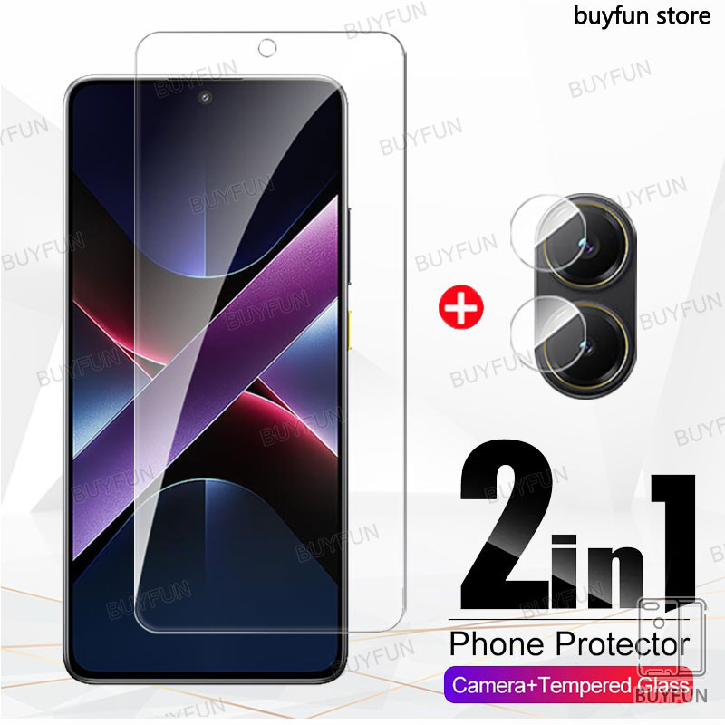 2to1 ฟิล์มนิรภัยสําหรับ Xiaomi Poco X7 Pro pocox7pro 7Xpoco 5G ป้องกันหน้าจอฟิล์มเลนส์ฟิล์ม