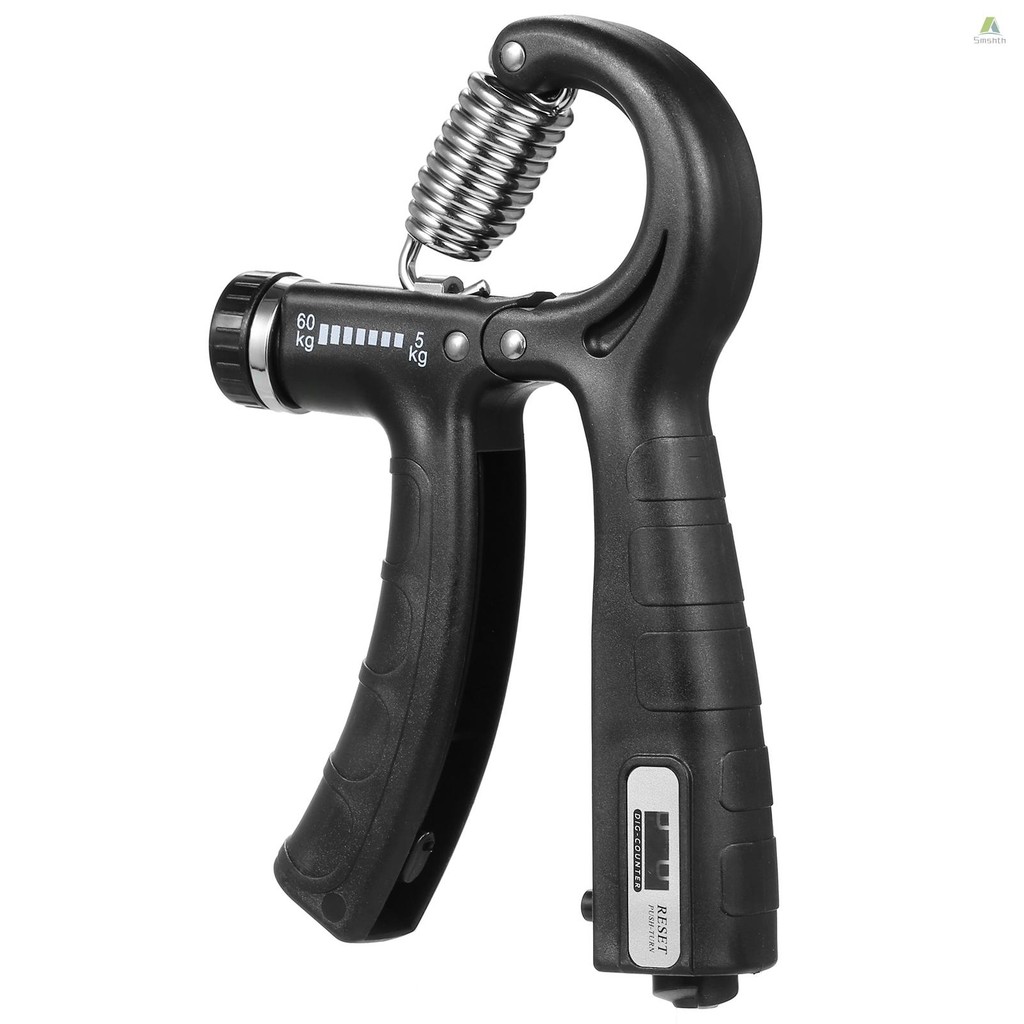 SmshHand Gripper Hand Grip Strengthener พร้อมเคาน์เตอร์ 5-60 กก.ความต้านทานที่ปรับได้ฟิตเนสมือออกกําลังกายสําหรับสร้างกล้ามเนื้อการฝึกอบรมข้อมือ