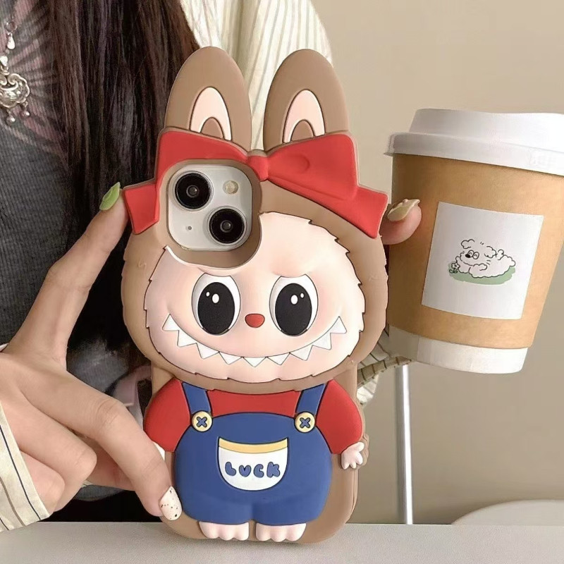 น่ารัก Overalls Labubu สําหรับ Samsung Galaxy A33 M51 A03S A03 A02S A02 A23 A53 M52 M31 J7 J5 J3 Pro