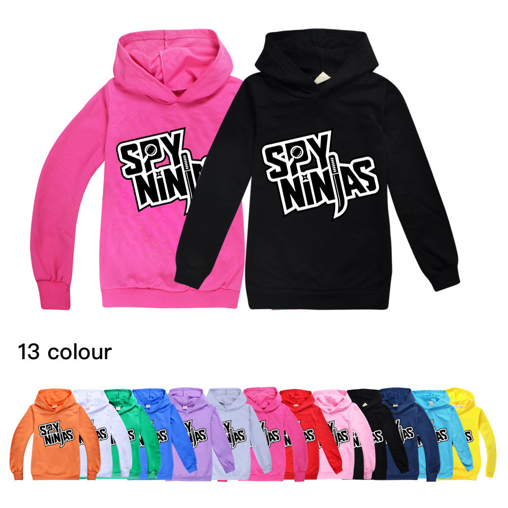 SPY NINJAS Unisex Kids Hoodies เสื้อสเวตเตอร์สําหรับเด็กชายและเด็กหญิงจัมเปอร์ด้านบน