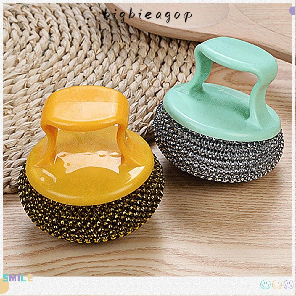 ลูกทําความสะอาด ใหญ่,น้ํามันไม่ติดอุปกรณ์ครัวหม้อแปรงทําความสะอาด,ล้างทําความสะอาดได้พร้อมที่จับน้ํามันกําจัดจานเครื่องมือซักผ้าสําหรับอบอ