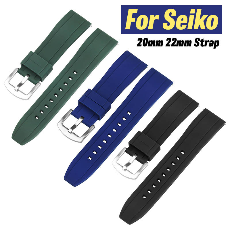 20 มม.22 มม.สายนาฬิกายางสําหรับ Seiko 5 Diver Tuna Quick Release สายนาฬิกาซิลิโคนเปลี่ยน Universal Flat End กีฬานาฬิกาผู้ชายผู้หญิงสร้อยข้อมือ