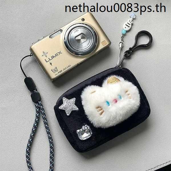 Ccd กระเป๋าเก็บของ Crossbody Shock-proof Star kitty Cat Canon กระเป๋ากล้องการ์ตูนน่ารักกระเป๋าใส่เหรียญหูฟังกระเป๋า