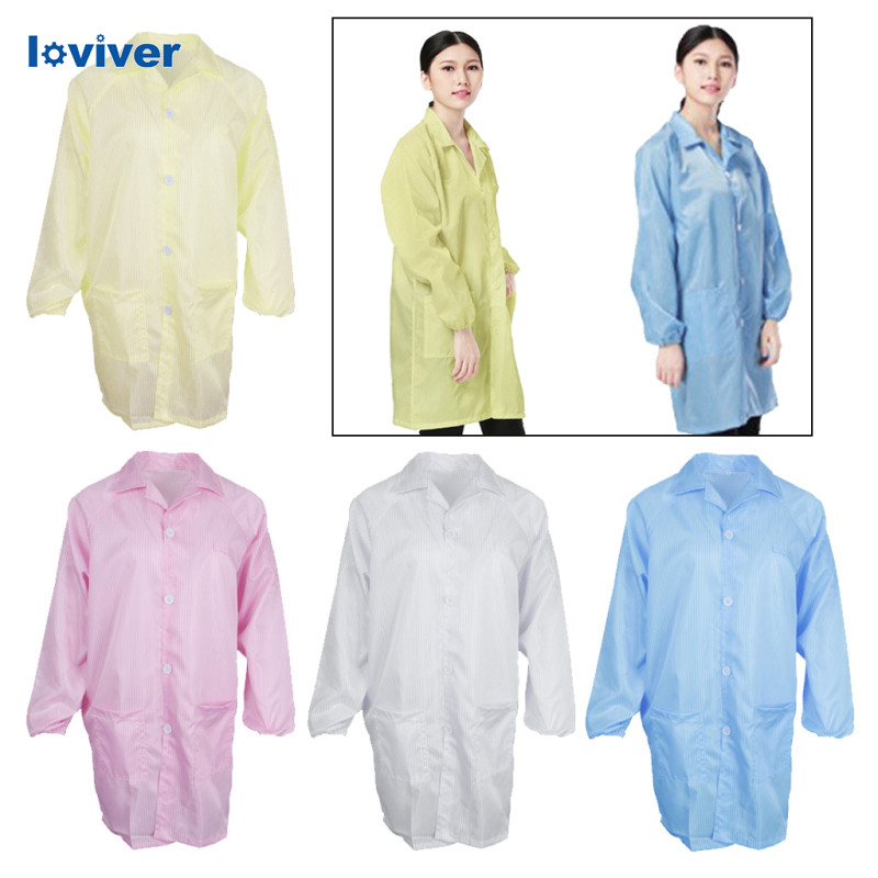 [Loviver] เสื้อเบลาส์ป้องกันไฟฟ้าสถิตย์แขนยาว / นักเรียนโรงเรียน