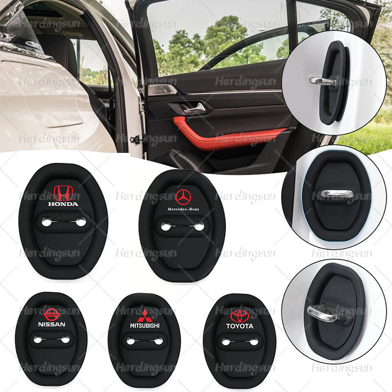 [พร้อมสต็อก] 4ชิ้น/เซ็ตล็อคประตูรถฝาครอบป้องกันประตูแผ่นป้องกันประตูการดูดซึมช็อกซิลิโคนแผ่นป้องกันเบาะประตูรุ่นส่วนใหญ่