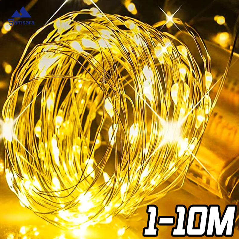 ลวดทองแดงตกแต่งไฟสตริงแบตเตอรี่-oled,ไฟ นํา กันน้ํา ไอพี54 สําหรับตกแต่งงานแต่งงานคริสต์มาส