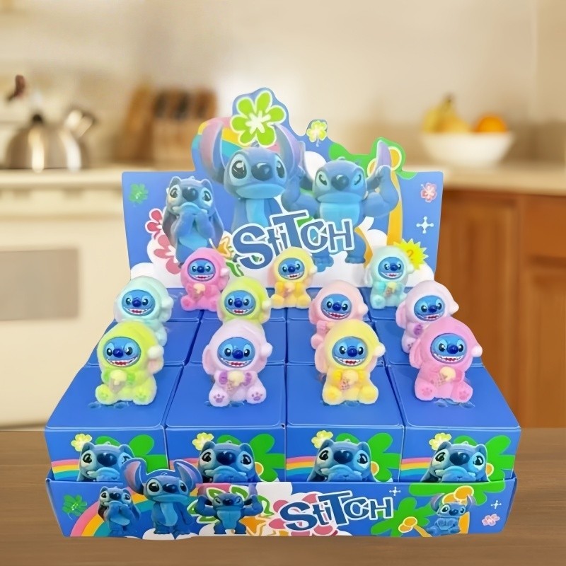 สุ่มกล่อง น้องเป็นขนกำมะหยี่น่ารักมาก เครื่องประดับ [แบบยกบ๊อก12จุ่ม] สติชจิ๋วขนกำมะหยี่ โมเดลสติช ตั้งโต๊ะ กล่องการ์ตูน ราคา ถูกที่สุด ดีลบีเคเค แกลเลอรีภาพที่ 5