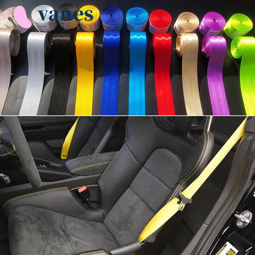 NAESV เข็มขัดนิรภัยเสริมสร้าง 3.6Mx4.8 ซม. กระเป๋าเป้สะพายหลังเข็มขัดรถอุปกรณ์เสริมรถดัดแปลงเด็กความปลอดภัยที่นั่งสายรัดสายรัด