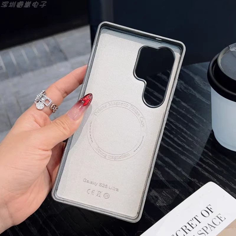 Samsung S25 Ultra S24 Ultra S23 Ultra Magnetic Camouflage ขนสัตว์และผ้าลินิน Denim หนังกันกระแทกเคสโทรศัพท์สําหรับ Galaxy S25 S24 + S23 โลหะแหวนกล้อง - รูปที่ 3