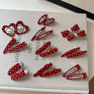 กิ๊บติดผมลายจุดสีแดงมาใหม่ 1ชิ้น มีให้เลือกหลากทรง พร้อมส่ง