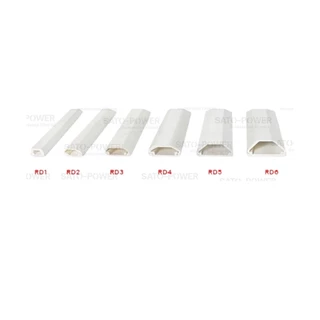 รางไฟ รางโทรศัพท์ RD 1 - RD6 ยาว 1 เมตร ต่อเส้น รางโทรศัพท์สีขาว สีเทา แบบทึบ รางเก็บสายโทรศัพท์ รางเก็บสายไฟ รางพร้อ...