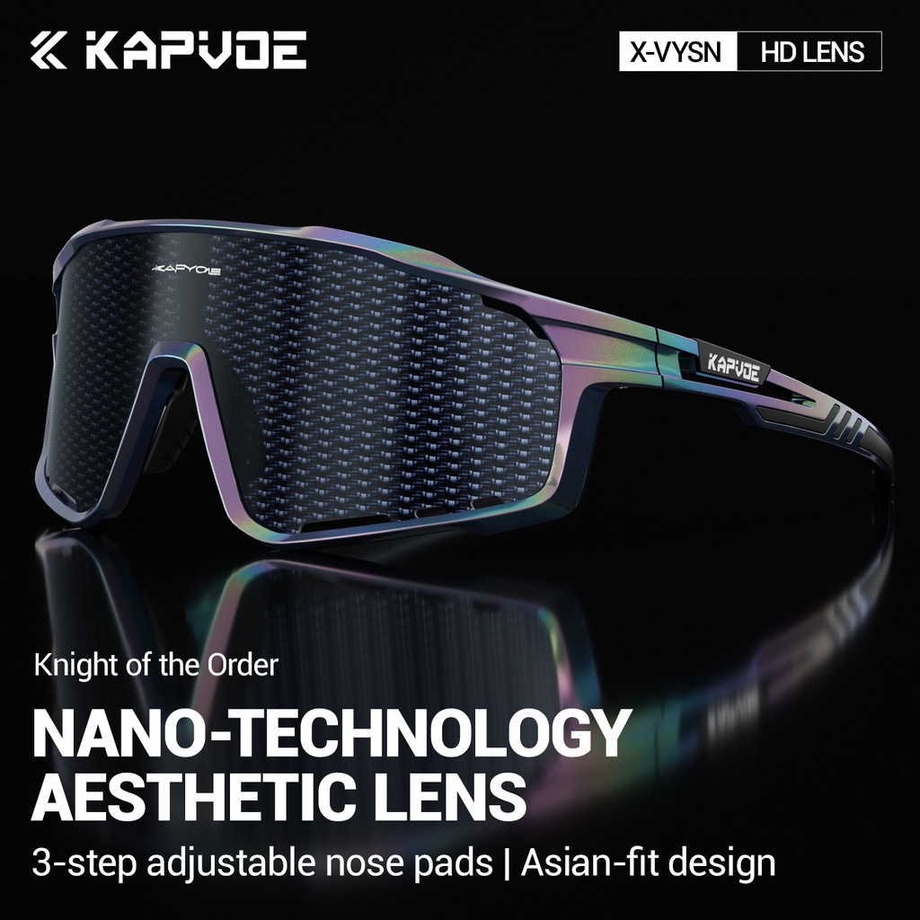 Kapvoe แฟชั่นคาร์บอนไฟเบอร์ผู้ชายแฟชั่นแว่นตากันแดดแว่นตาขี่จักรยาน MTB ขี่จักรยาน UV400 Nano แว่นตาจักรยานผู้หญิง