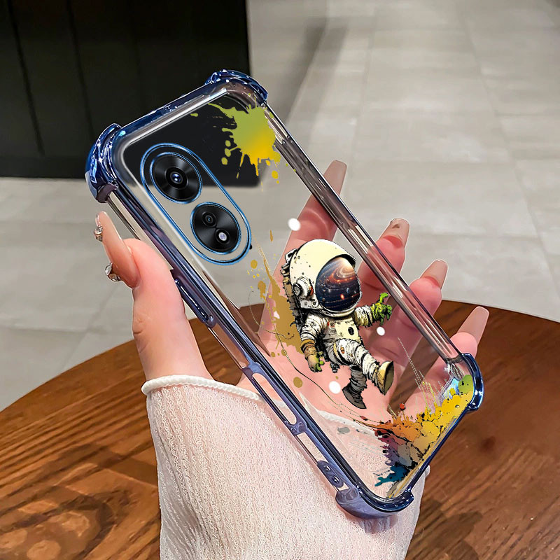 กันกระแทกเคสสําหรับOppo Reno 8t 4G reno 8t 5Gเคสโทรศัพท์TPUใหม่รูปแบบนักบินอวกาศ2025 high-Endราคาถูกโปร่งใสSoft shell
