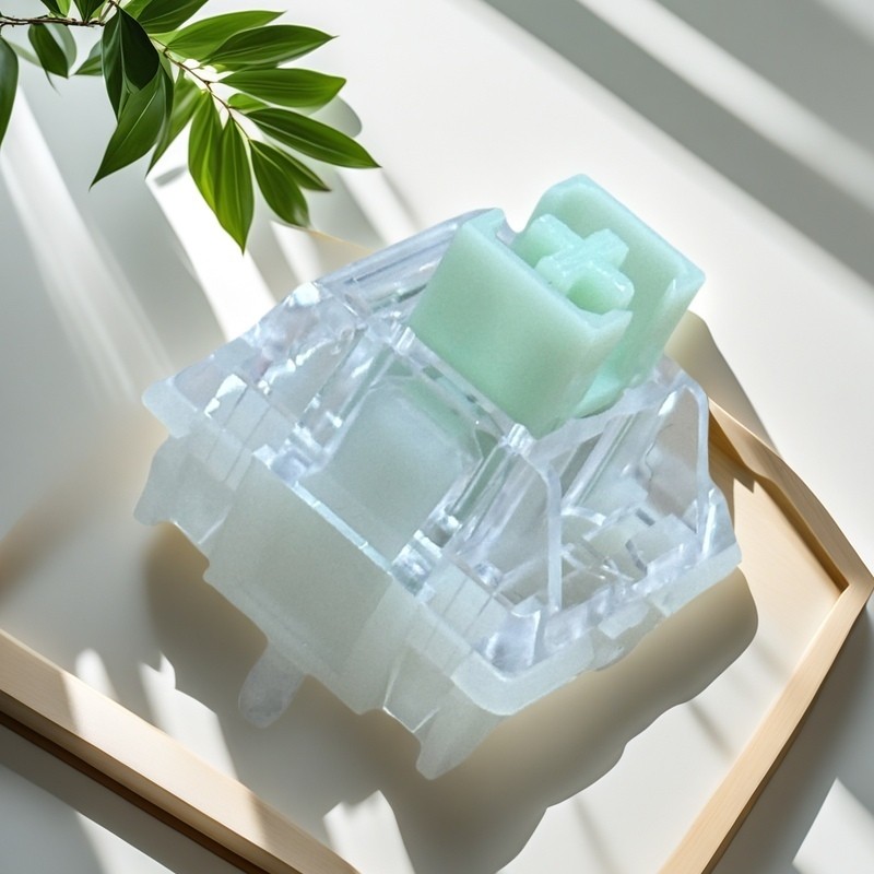 Haimu ICE Jade Magnetic Linear Switch Pro, โรงงาน 2 พิน Pre-Lubed Rapid Trigger, สําหรับ Madlions Magnetic Mechanical Keyboard (10 ชิ้น)