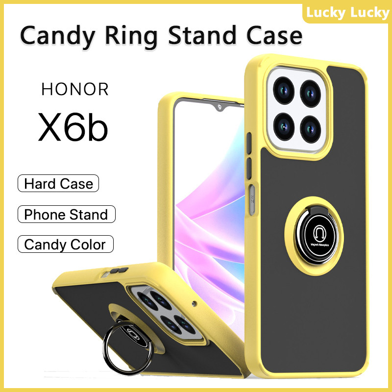 เคส Honor X6b X7b X8b X9b X5 Plus หรา ที่วางแหวนอะครีลิคแบบแข็ง เคส กันกระแทก รองรับรถ ที่วางแม่เหล็